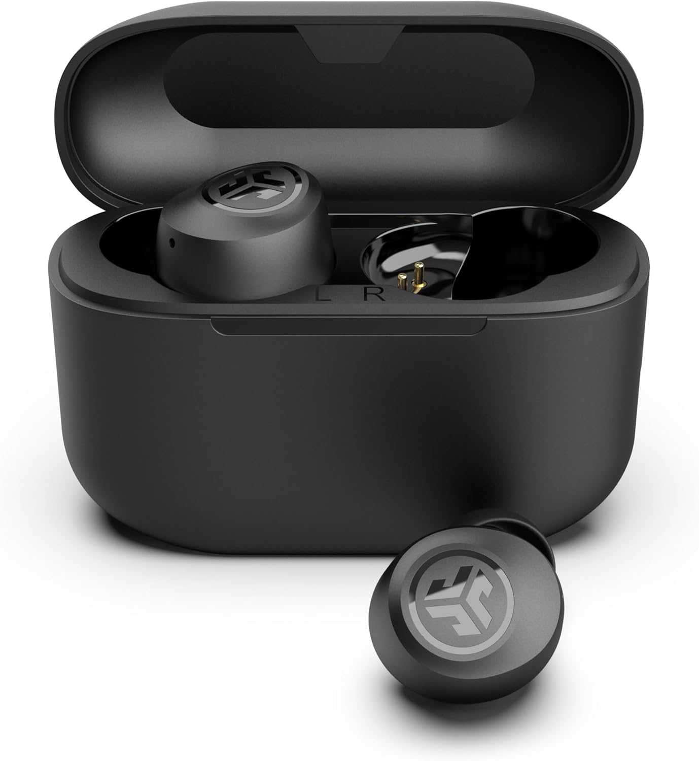 JLab Go Air Pop True Wireless Bluetooth Earbuds & Charging Case – Black, Dual Connect, IPX4 Sweat Resistance, Bluetooth 5 Connection, 3 EQ Sound Settings Signature, Balanced, Bass Boost