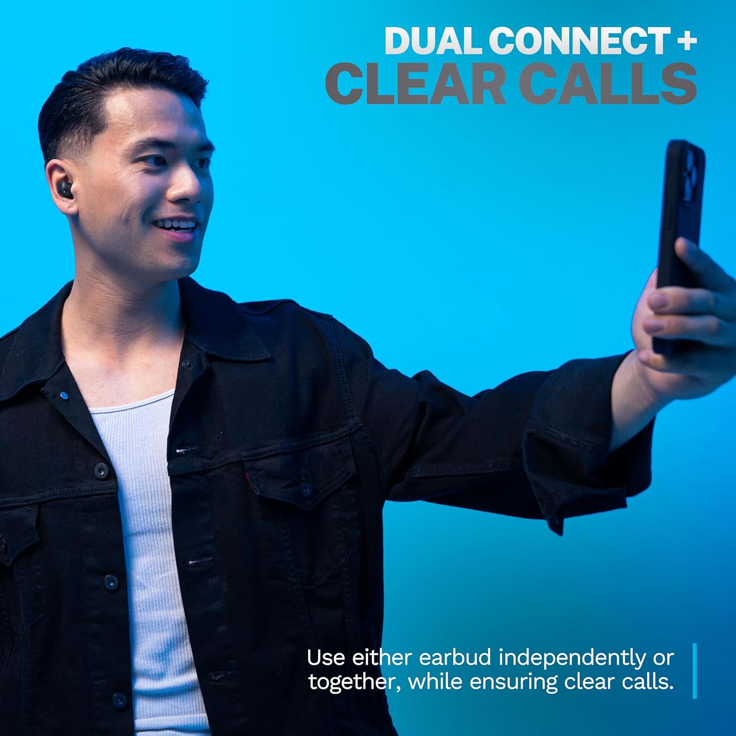 JLab Go Air Pop True Wireless Bluetooth Earbuds & Charging Case - Black, Dual Connect, IPX4 Sweat Resistance, Bluetooth 5 Connection, 3 EQ Sound Settings Signature, Balanced, Bass Boost - Image 5